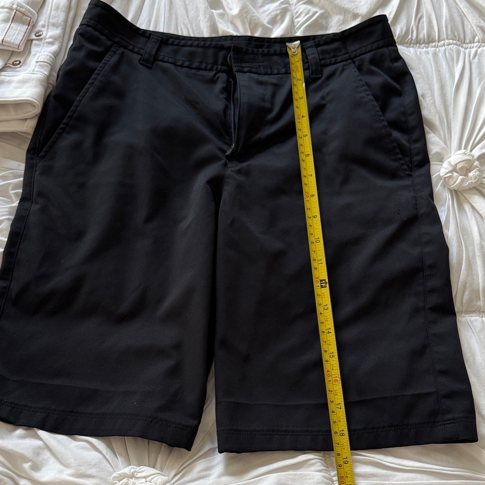 Under armor kids black golf shorts 26” waist